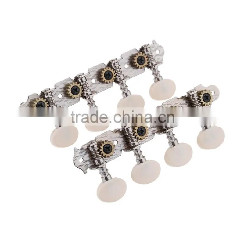 Machines Tuners Pegs Tuning Key with White Pearl Plastic Knobs 4L+4R for Mandolin
