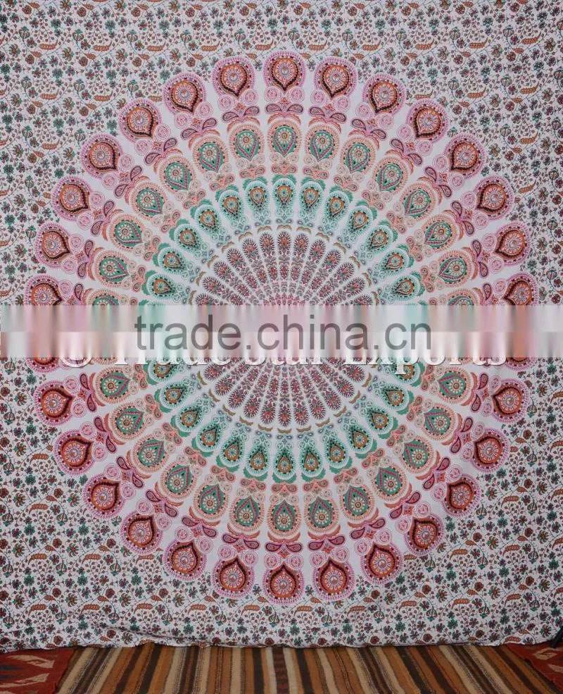 Indian Mandala Hippie Bohemian Wall Decoraiton Cotton Ethnic Wall Hangings Tapestry
