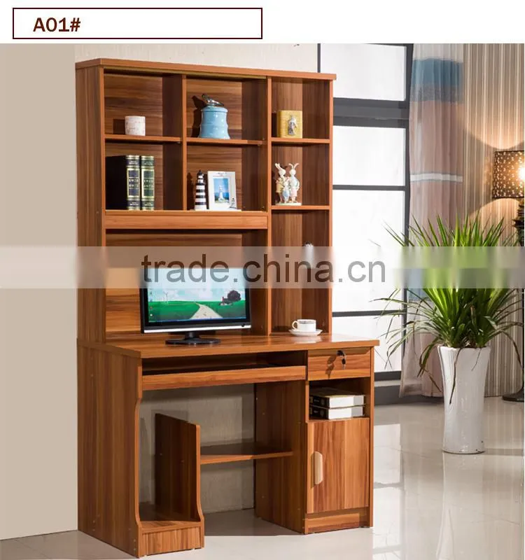 Best selling MDF bookcase with computer desk