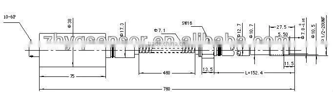 Extruder flexible high temperature pressure sensor