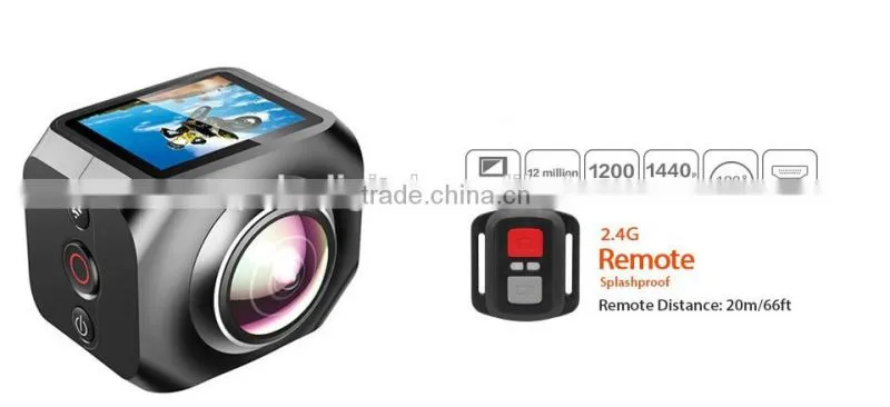 Panoramic Sport DV Action Camera Ultra HD 4K 1.5 Inch LCD IMX179 support TF card storage max 64GB