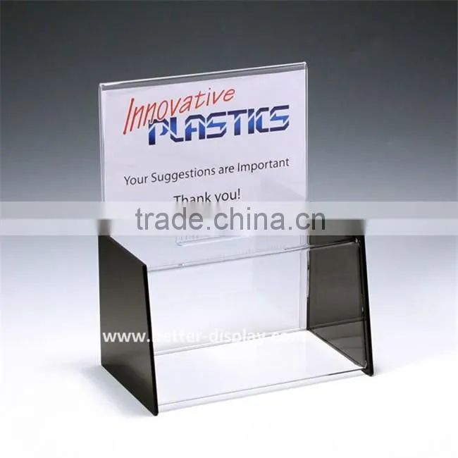 wholesale acrylic charity box designs