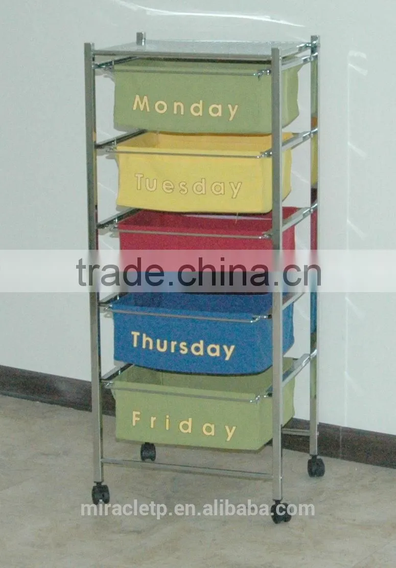 9 PP Plastic White Storage Drawers Cart Organizer