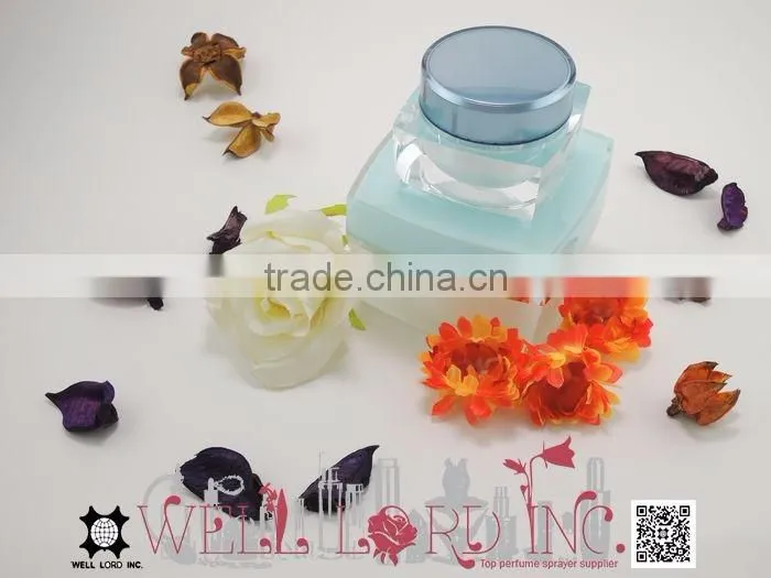 150ml unique light blue screw on cap MS cosmetic Jar