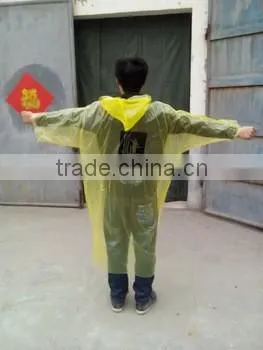 YunShang cheap disposable pe rain poncho