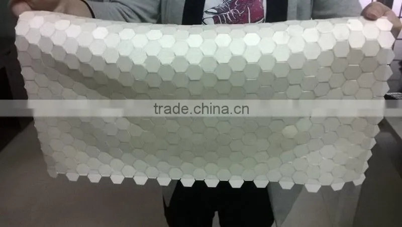 Alumina ceramic mat, square, hexagonal ceramic element with net backing