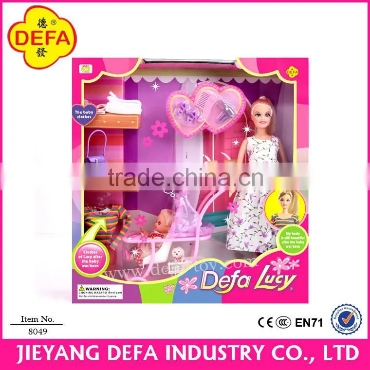 11.5 inch pretty pregnant doll with baby and accessories