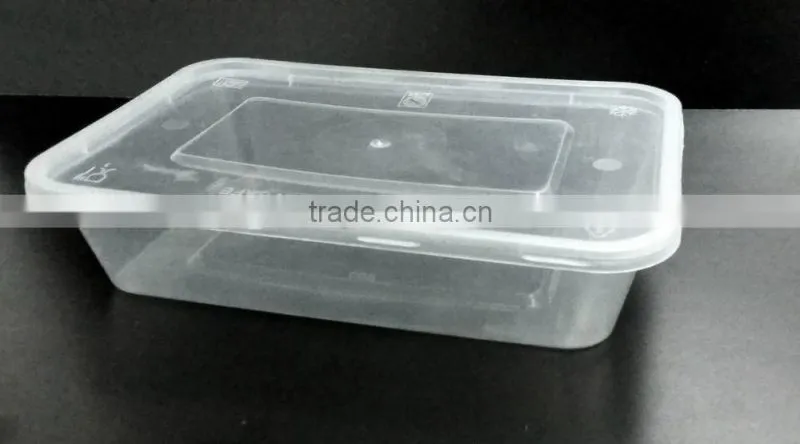 High quality plastic food container 500 ml food box