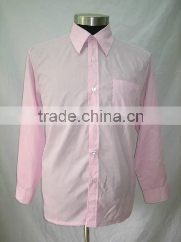 Hot selled poly and cotton tripe mens business shirt
