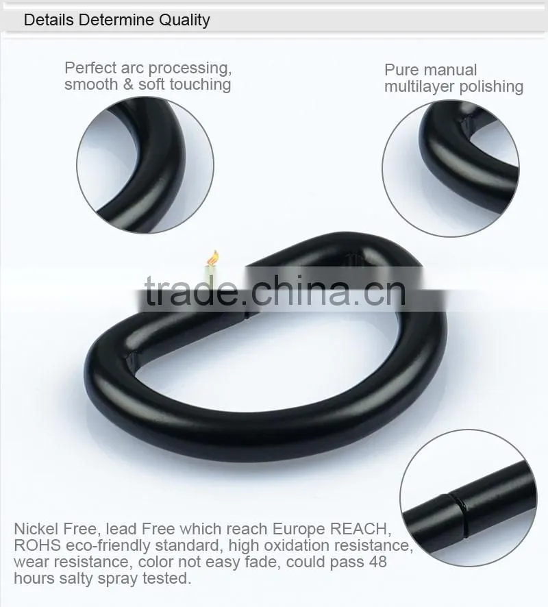 Iron Grade A Metal D Ring Snap Hook for Bag
