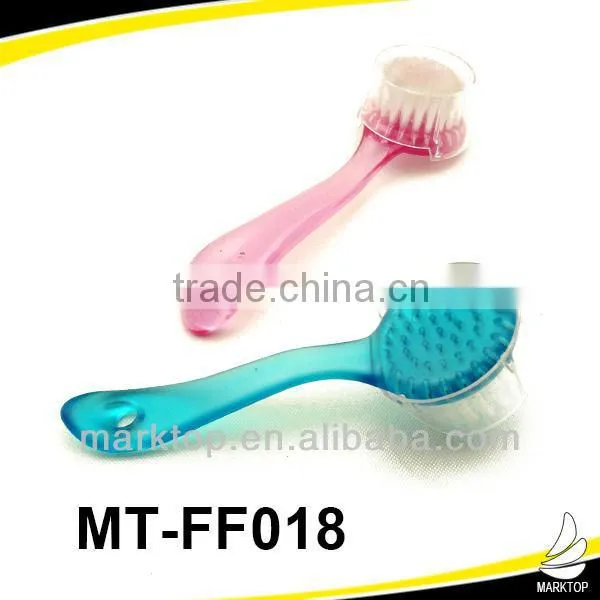 Curved handle colorfull glass soft nail brush