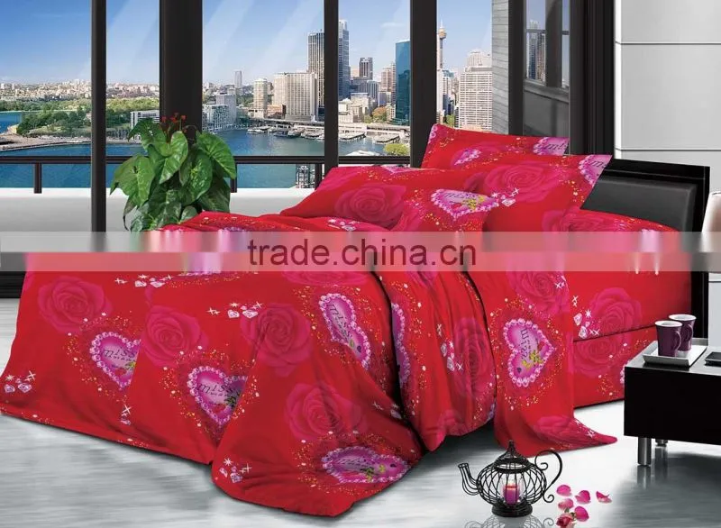 disperse/reactive printed polyester peach skin microfiber fabric for bed sheet