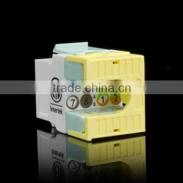 Network Solution RJ45 Super Cat6 UL 180 Degree Unshielded UTP Modular Keystone Jack
