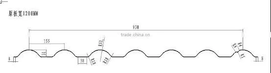 Hydraulic metal roofing making machine glazed tile roll forming line
