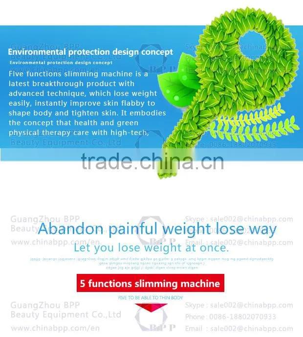 New arrival solan use five function body sliiming machine for burning fat with light energy