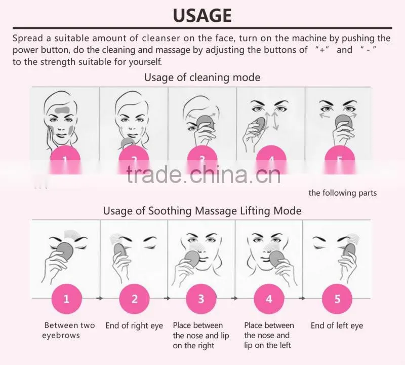BP-1068 Sonic Silicone Face Brush, Gentle Exfoliator & Scrubber, Pore Cleanser rechargeable IPX7 FULL WATERPROOF