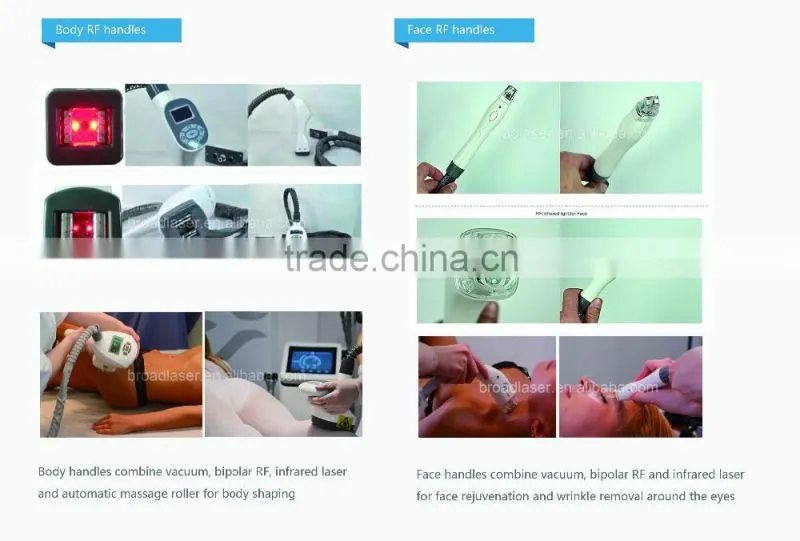 Best effect Ultrasonic cavitation slimming machine vacuum rf body shaping lift Velashape