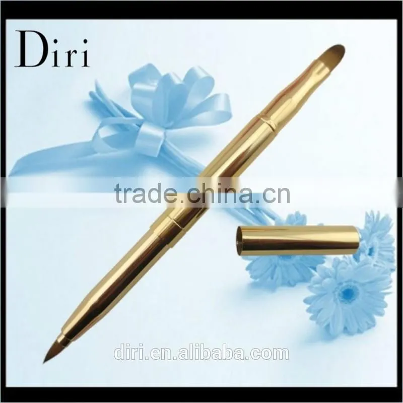 Factory cheapest high quality wooden soft synthetic hair mini lip brush