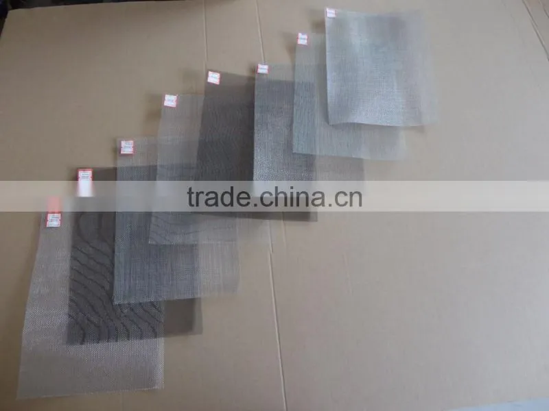 Premium quality black coated wire mesh/black coated ss wire mesh for window