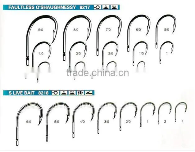 8217 8218 FAULTLESS O'SHAUGHNESSY FISHING HOOK