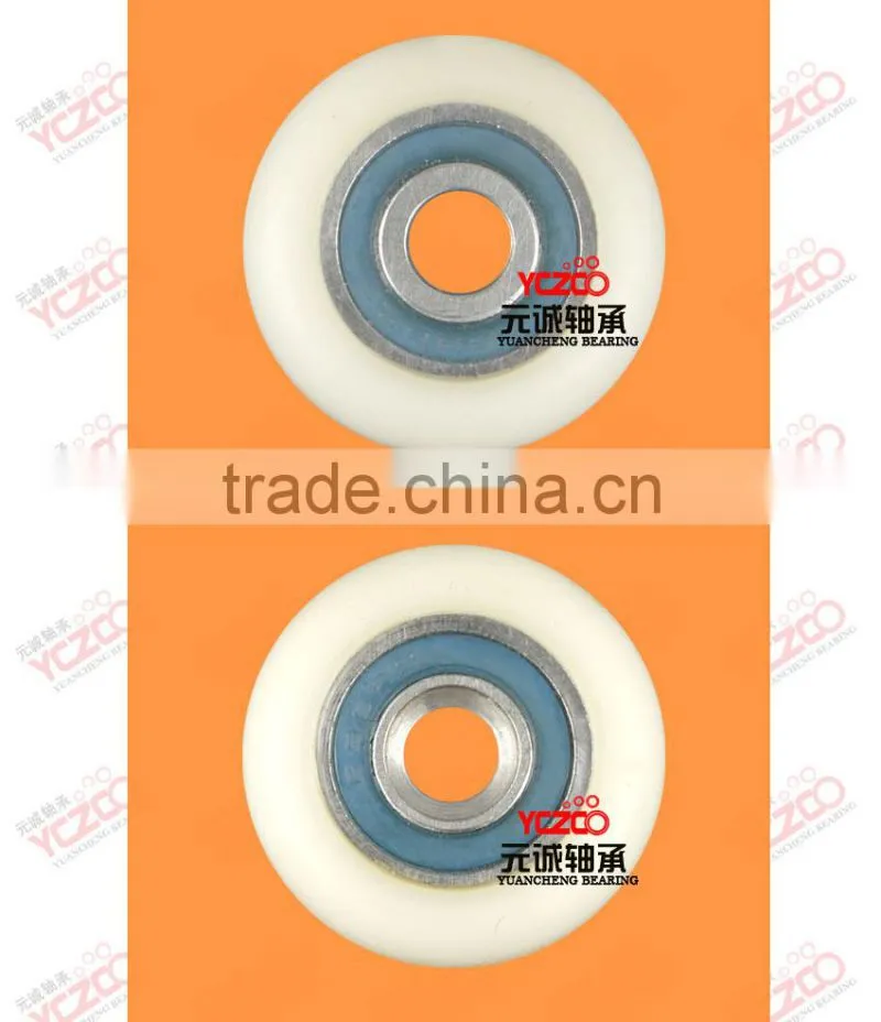 OEM service 696 stainless bearing roller,rubber wheels for shower room