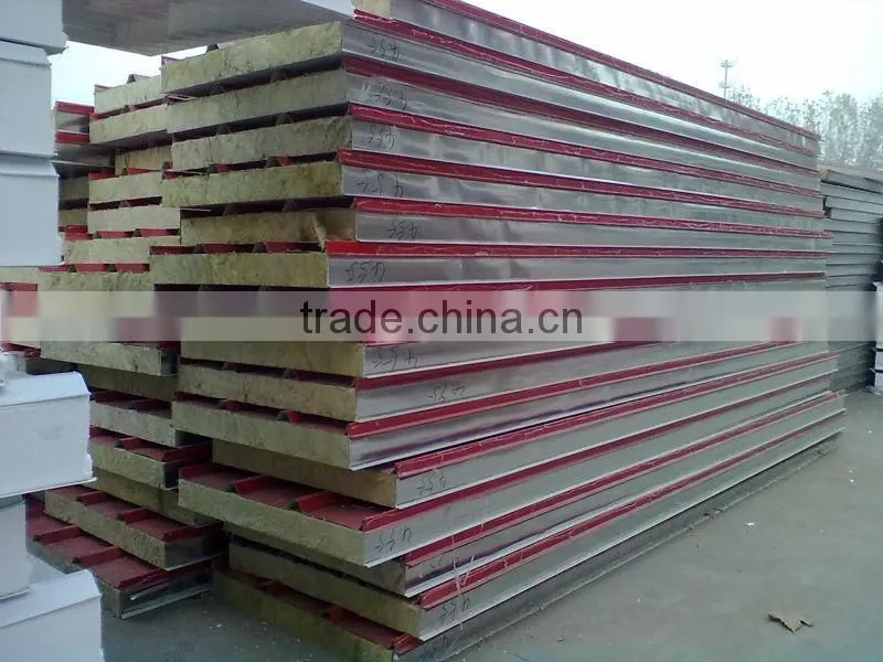 Rock Wool Sandwich Roof Panels/Polyurethane Faux Rock Panel/Galvanized Roof Panels