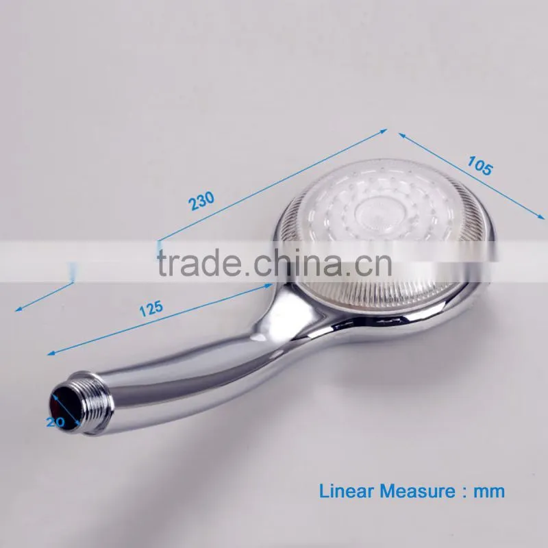 RGB Multicolor Color-Changing LED Bathroom Showerhead with Water Pressure Sensor