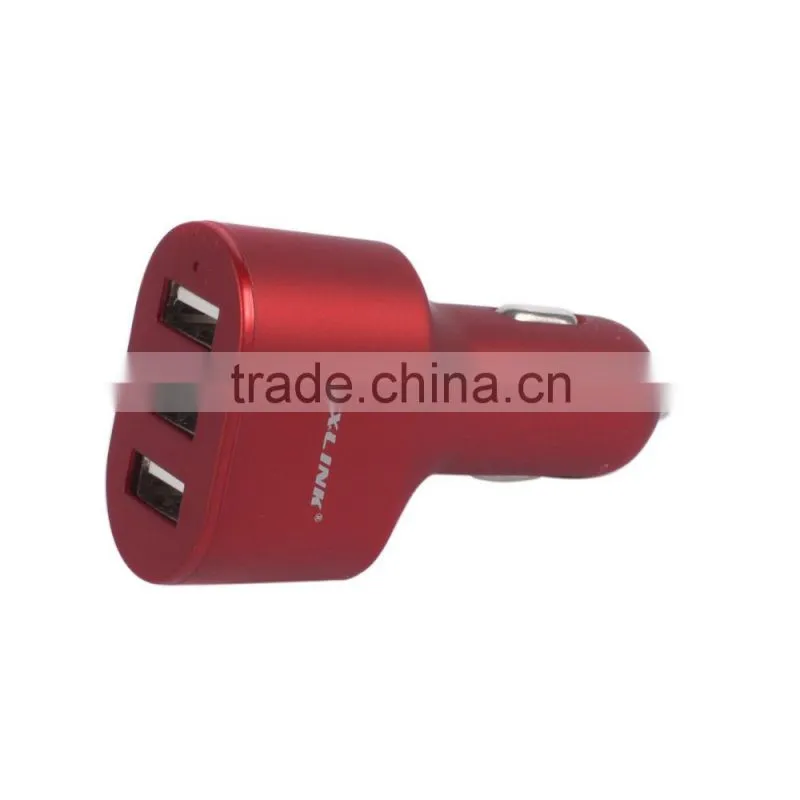 for iphone 6 6s,Samsung,LG,Blackberry use travel charger,3 port USB Quick Charge 2.0 car Charger,black/gold/red