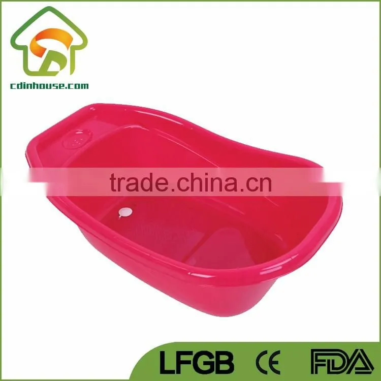 PP plastic Standing Deep baby Bath Tubs with Valve