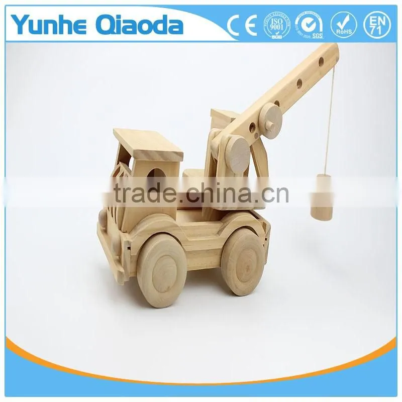 Puzzles big crane car 3D Woodcraft Kit Assemble Paint DIY Toys for Kids Adults the Best Birthday Gift