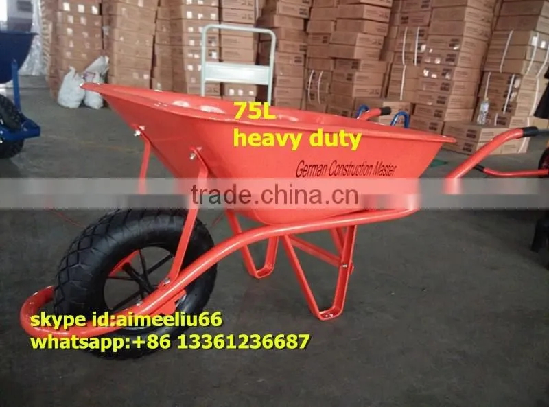 building metal wheelbarrow 75L with pneumatic tire