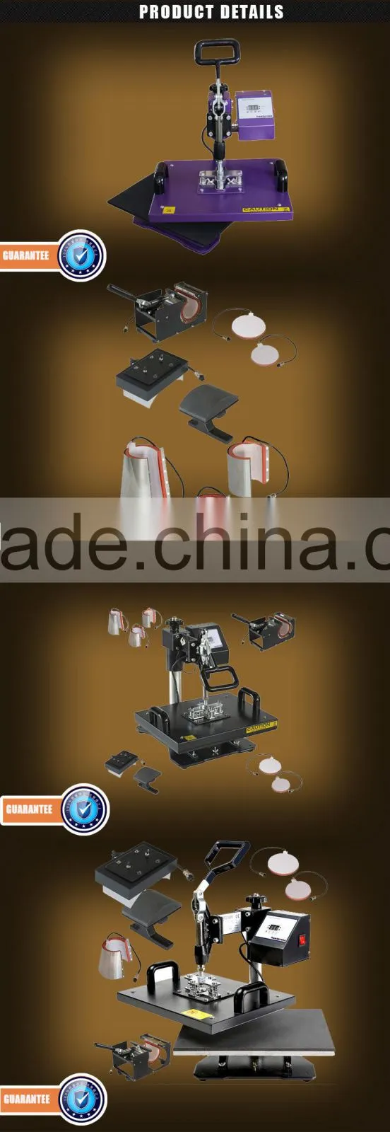 Digital a4 air cap plate mug swinger heat press combo one