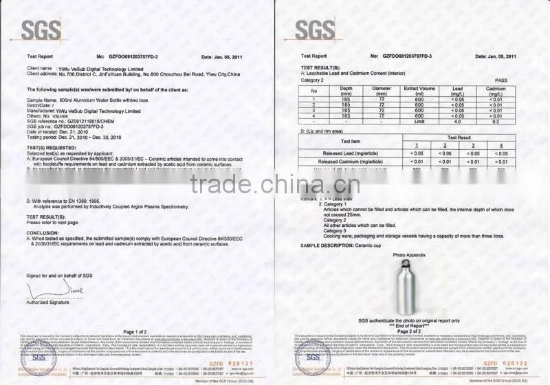 400ml Aluminum Spray Bottle for sublimation