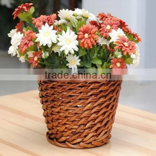 100%handmade craft exquisite wicker baskets for flowers