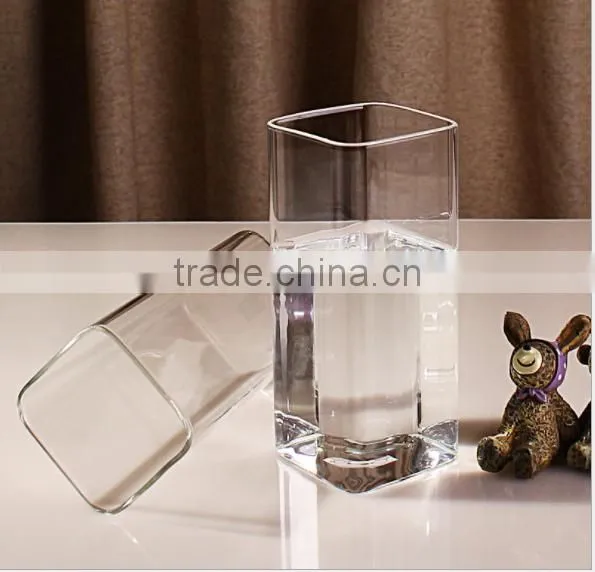 Iced Beverage Glasses Cups ,Capacity: 13-Oz / 400 ml, square shaped, borosilicate glass