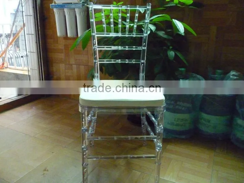 Cheap price stacking crystal clear wedding ghost chair
