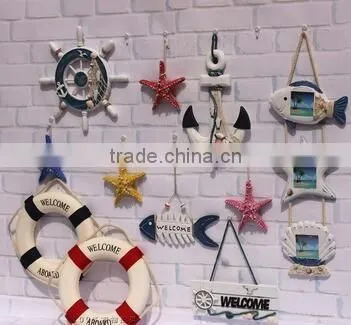 CY081 Mediterranean Style Anchors Fish Slipper Boat Shaped Wall Hooks Living Room Hanging Decoration Nautical Decor