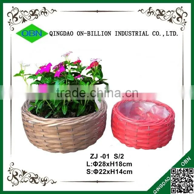 Cheap handmade colorful garden christmas wicker flower pots