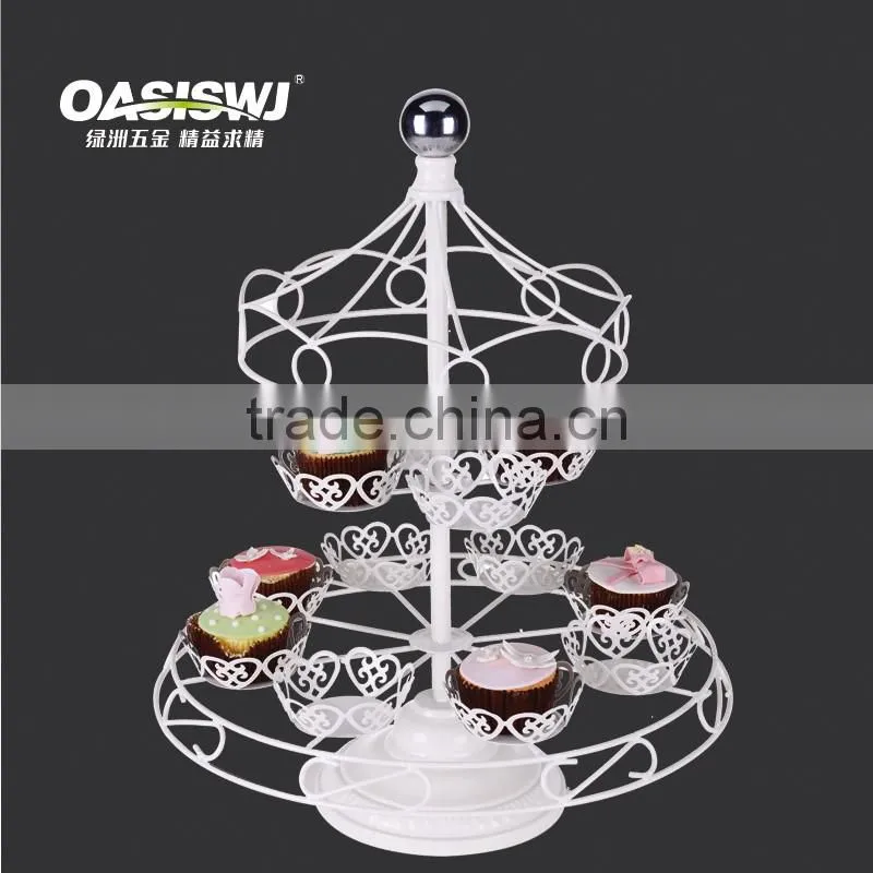 NEW ITEM merry-go-round cupcake stand,Carousel metal cake stand