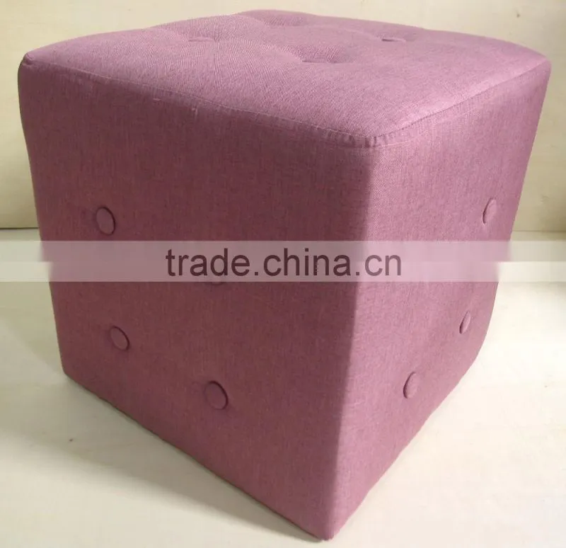 living room furniture ottoman fabric square footstool