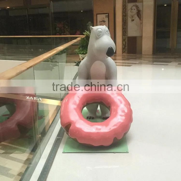 Fiberglass bear statue sculpture with candy
