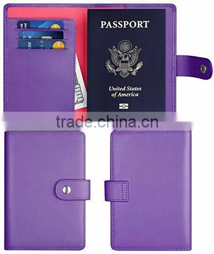 Personalized travel wallet leather passport holder custom for business