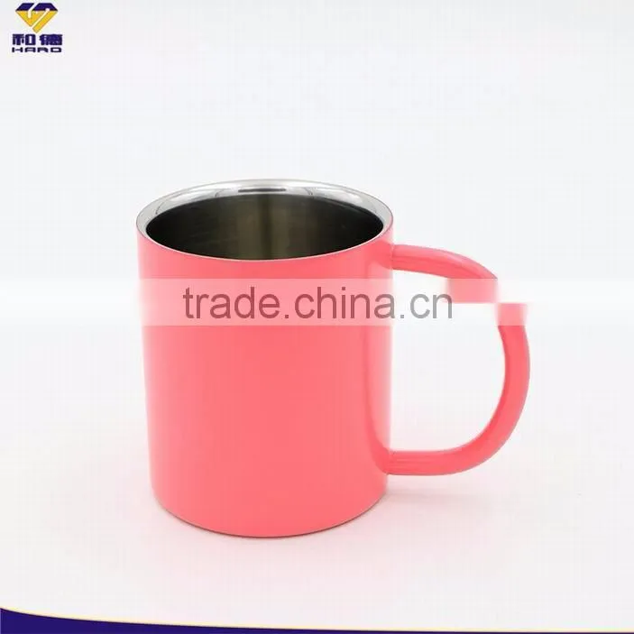 2016 FDA OEM Design Metal Coffee Mug , Double Wall Coffee Mug