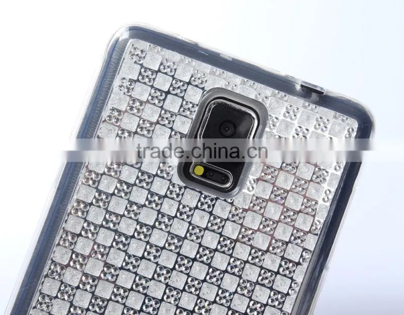 TPU new design diamond stone phone case for Samsung NOTE 4