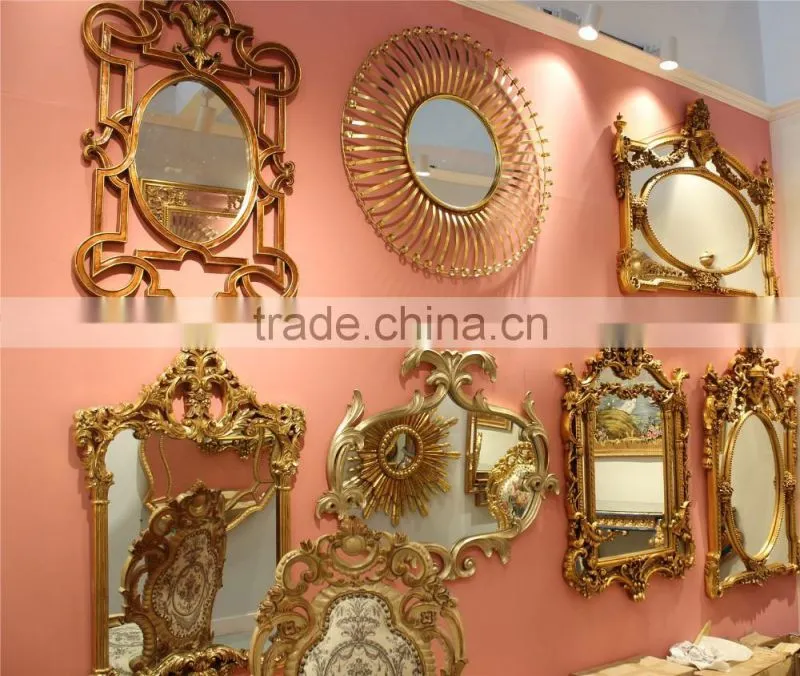 Round Shaped Decorative Metal Frame Mirrors For Wall Arts