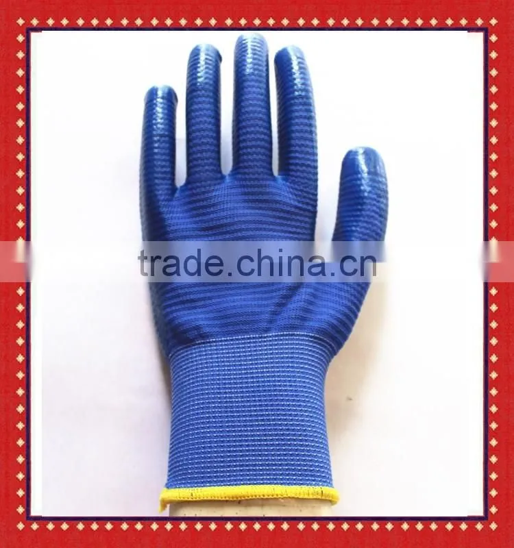 13G U3 Zebra Liner Anti Oil Honeycomb Garden Gloves With Nitrile Coated