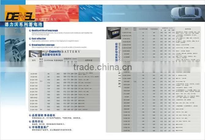 12V 7AH good performance dry-charged battery (YB7B-B)