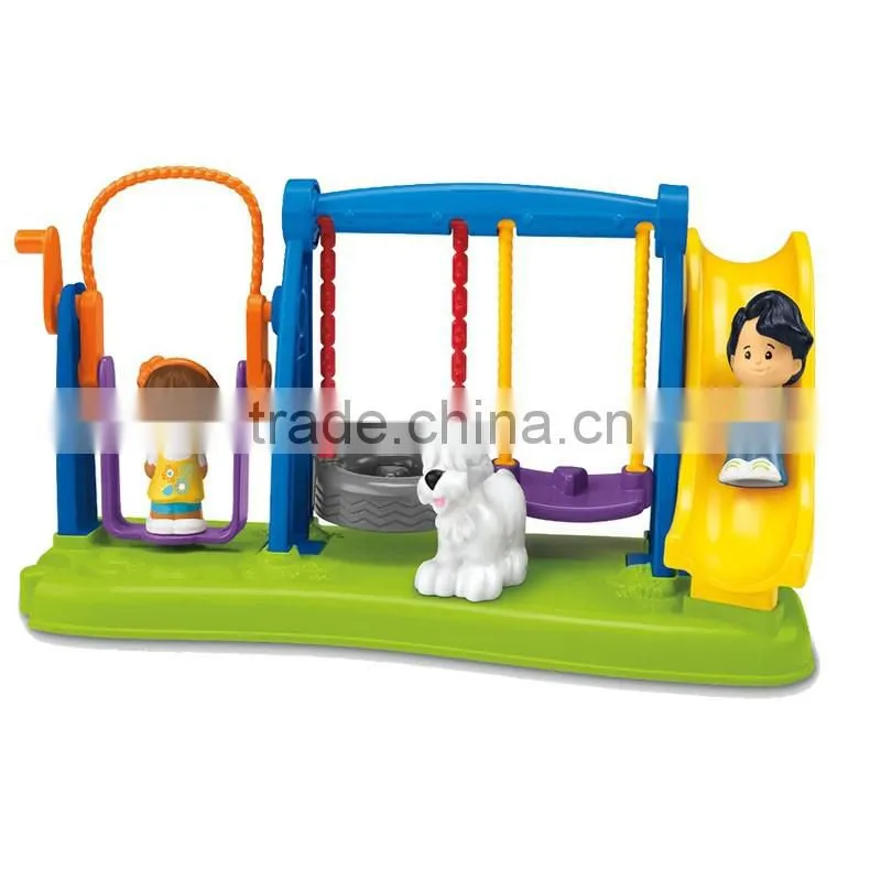 Wholesale Cheap Plastic Kids Toy Promotional Gift Sweet Baby Swing&Slides Toy