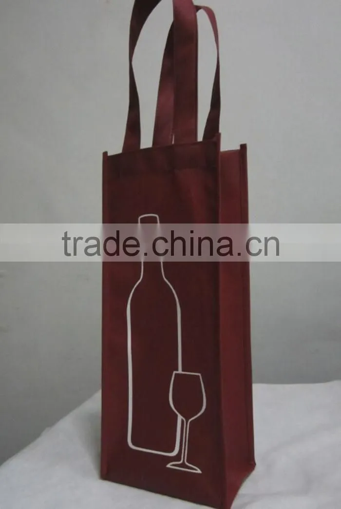 Wholesale non-woven 6 Bottle Wine Bag with Divider