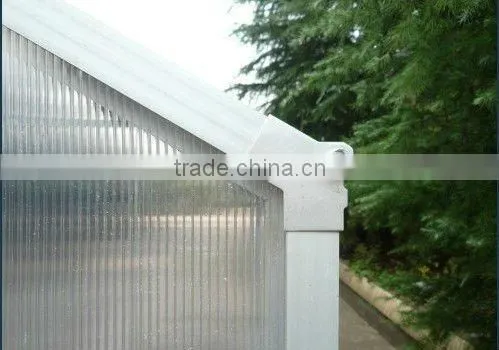 aluminum greenhouse with one lockable door and four roof windows